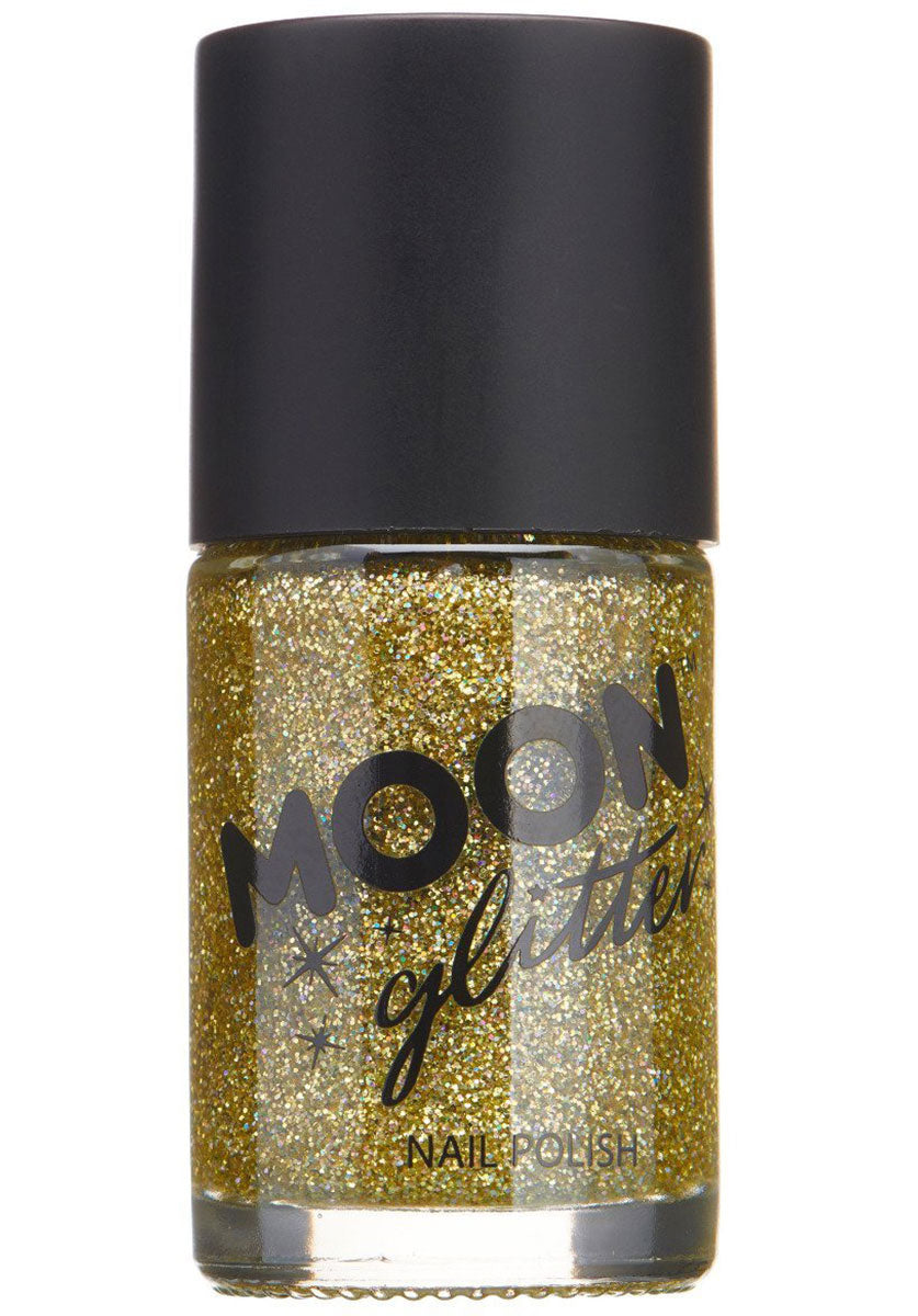Moon Glitter Holographic Nail Polish, Gold