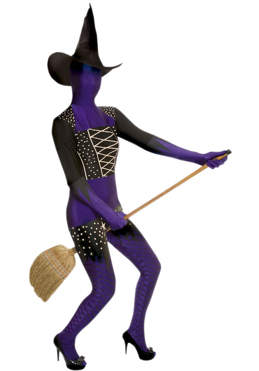Morphsuit Purple Witch Costume