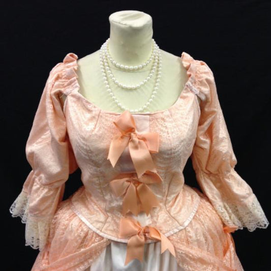 18th Century Dress in Peach (£60.00 HIRE ONLY)