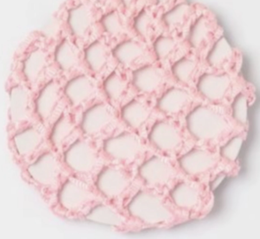 LGE PINK CROCHET BUN NET