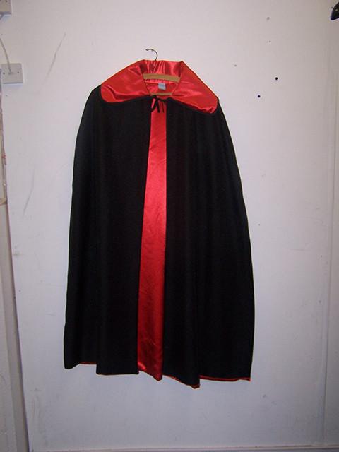 red and black reversible vampire cape (HIRE ONLY)