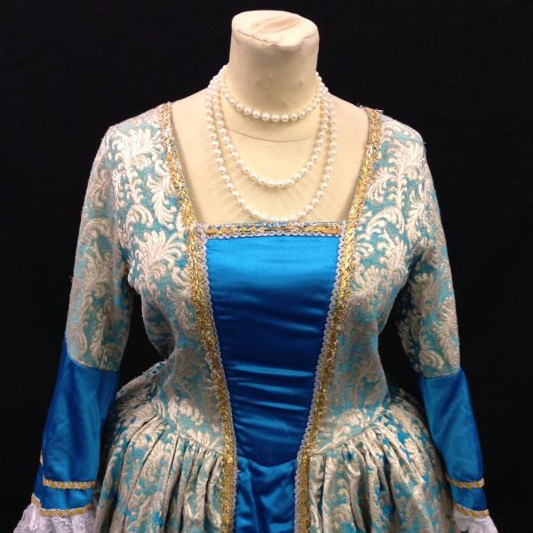 18th Century Dress in Light Blue and Gold (HIRE ONLY)