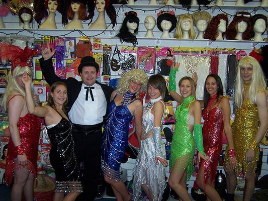 ring master costume with las vegas showgirls (HIRE ONLY)