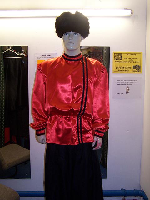 russian cossack costume in red and blk (HIRE ONLY)