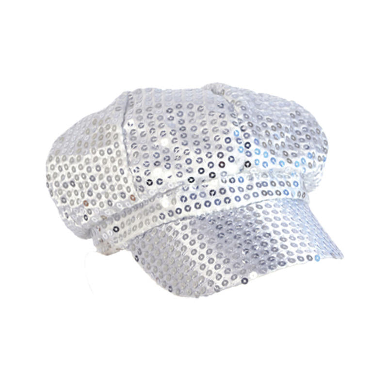 SEQUIN HAT SILVER