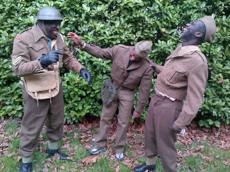 soliders laughing