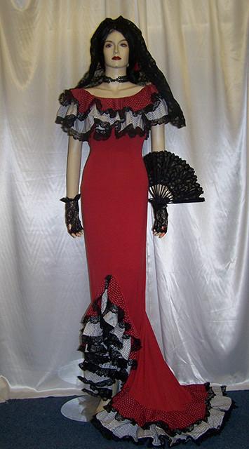 spanish senorita flamenco dress costume (HIRE ONLY)