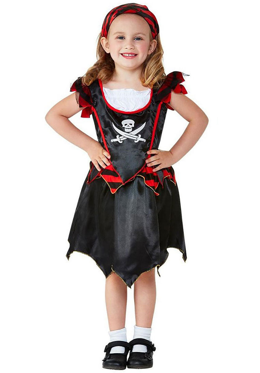 Toddler Pirate Skull & Crossbones Costume, Black