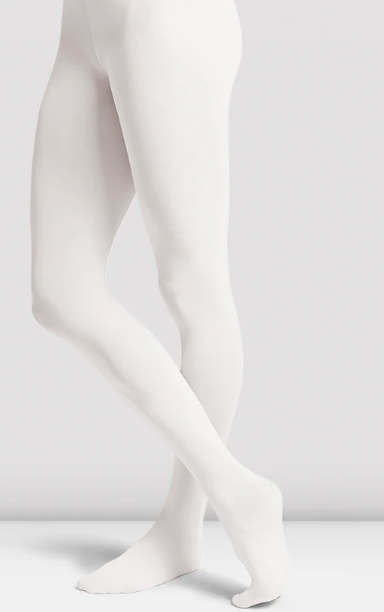 T0981G WHITE M 8-10 FOOTED TIGHTS