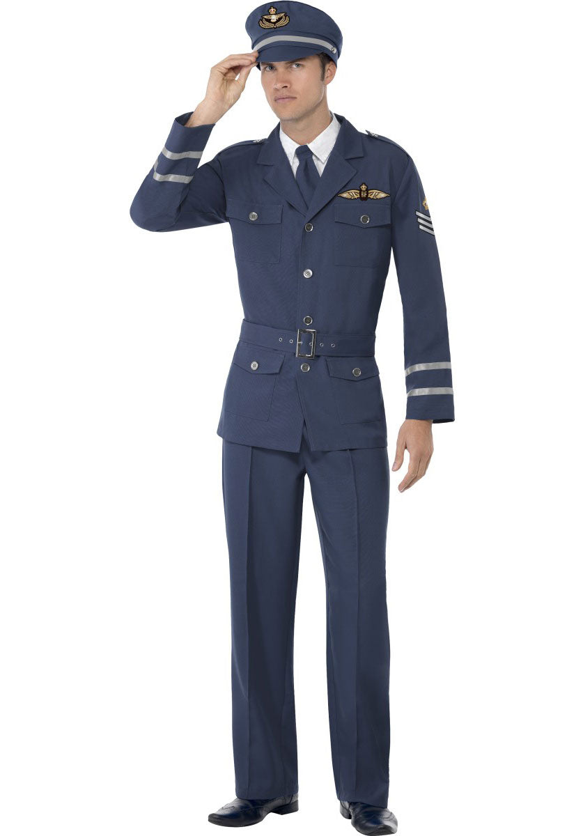 WW2 Air Force Captain Costume, Blue